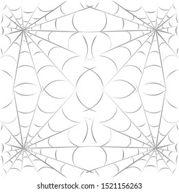 Grey webs on white background. Vector illustration 