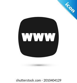 Grey Website template icon isolated on white background. Internet communication protocol.  Vector