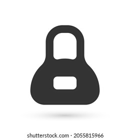 Grey Weight icon isolated on white background. Kilogram weight block for weight lifting and scale. Mass symbol.  Vector