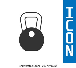 Icono de peso gris aislado en fondo blanco. Bloqueo de peso Kilogramo para el levantamiento de peso y la escala. Símbolo de masa.  Vector