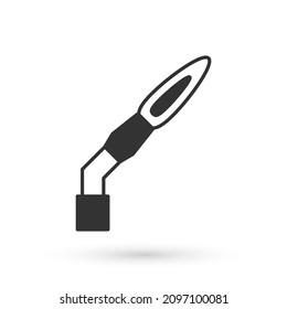 Grey Welding torch icon isolated on white background.  Vector