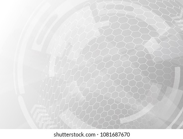 Grey wheel geometric background with gear shape. Vector abstract graphic design.