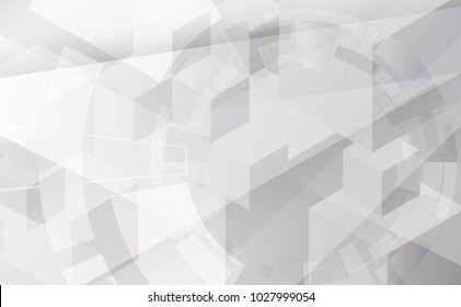 Graurad geometrischer Technologie Hintergrund mit Gangform. Abstraktes Vektorgrafik-Design