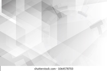 Grey wheel geometric technology background with gear shape. Vector abstract graphic design