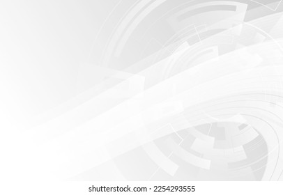Grey wheel geometric technology background with gear shape. Vector abstract graphic design