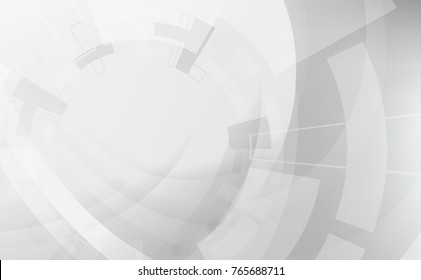 Fondo de tecnología geométrica de rueda gris con forma de engranaje. Diseño gráfico abstracto vectorial