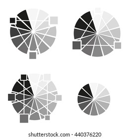 Grey Wheel Worksheet on white background