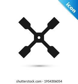 Grey Wheel wrench icon isolated on white background. Wheel brace.  Vector