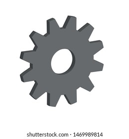 Grey and white 3d gear 