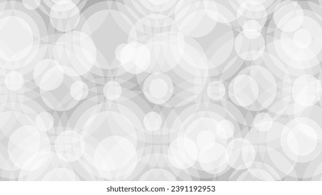 Grey and white abstract background with bokeh