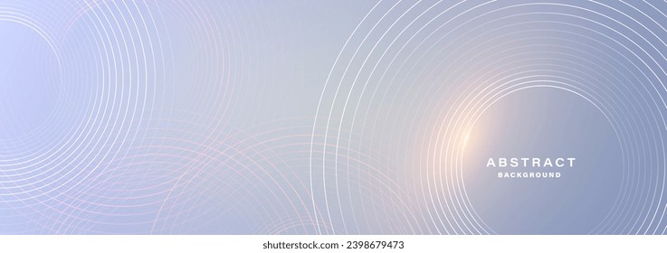 Grey white abstract background with white circle lines, technology hi-tech futuristic template. Vector illustration