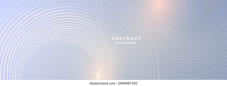 Grey white abstract background with white circle lines, technology futuristic template. Vector illustration