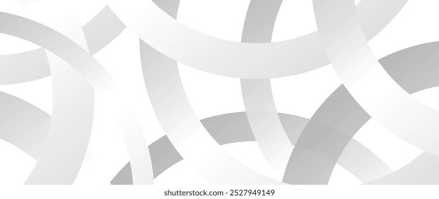 GRAUWEISSER ABSTRAKTER HINTERGRUND MIT KREISRUNDEM GRADIENT UND ELEMENTSCHICHT FÜR PRÄSENTATIONSENTWURF	