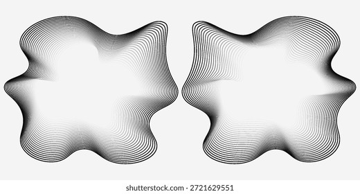 Fondo abstracto gris y blanco con Vector de líneas dinámicas.