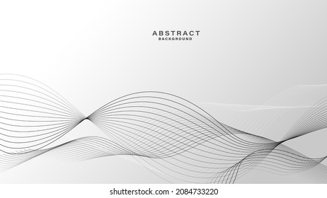 Fondo abstracto gris y blanco con partículas fluidas. Concepto de tecnología digital para el futuro. ilustración vectorial.