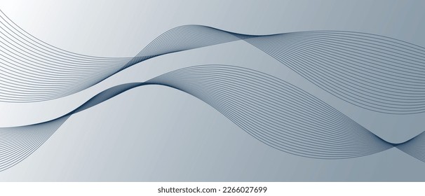 Grey white abstract background with flowing particles. Digital future technology concept. vector illustration.
