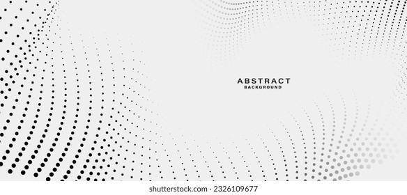 Grey white abstract background with flowing particles. Digital future technology concept. vector illustration.