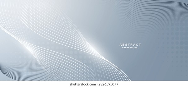 Fondo abstracto blanco gris con partículas fluidas. Concepto de tecnología digital para el futuro. ilustración vectorial.