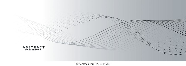 Fondo abstracto blanco gris con partículas fluidas. Concepto de tecnología digital para el futuro. ilustración vectorial.