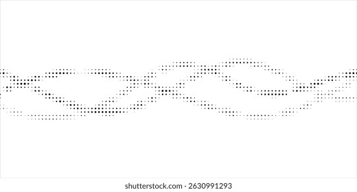 Grey white abstract background with flowing particles. Digital future technology concept. vector illustration.