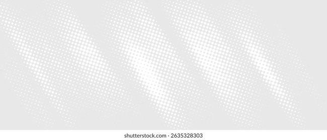 Grey white abstract background with flowing particles. Digital future technology concept. vector illustration.