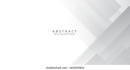 Grey white abstract background geometry shine and layer element vector for presentation design. Suit for business, corporate, institution, party, festive, seminar, and talks.