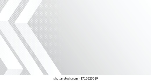 Grey white abstract background geometry shine and layer element vector for presentation design. Suit for business, corporate, institution, party, festive, seminar, and talks