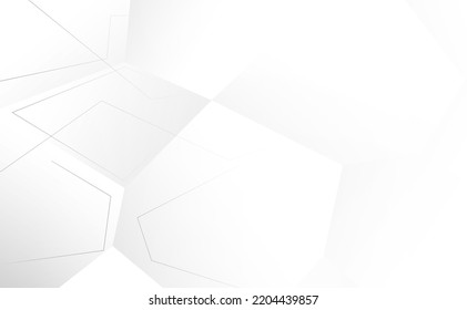 Grey and White Abstract background geometry shine and layer element concept hexagon structure vector illustration.