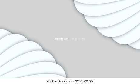 Grey white abstract background geometry shine and layer element vector for presentation design. Suit for business, corporate, institution, party, festive, seminar, and talks