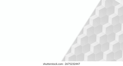 Grau und Weiß Abstrakte Hintergrund Geometrie Glanz und Ebene Element Konzept Hexagon Struktur Vektorgrafik.eps.10