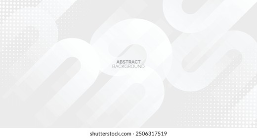 Grey white abstract background. Minimal geometric design. Diagonal rounded lines elements. Modern futuristic concept. Suit for brochure, corporate, cover, presentation, website, banner