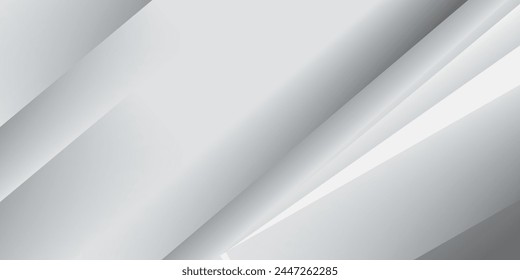 Grauweißer abstrakter Hintergrundpapierglanz und Ebenenelement-Vektorgrafik für Präsentationsdesign