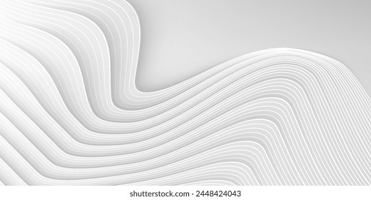 Grey white abstract background paper shine and layer element vector for presentation design. Suit for business, corporate, institution, party, festive, seminar, and talks.
