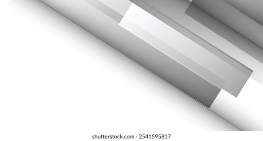 Grey white abstract background paper shine and layer element vector for presentation design. Suit for business, corporate, institution, party, festive, seminar, and talks. modern