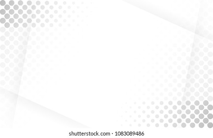 Grey & White abstract background. vector design Halftone concept. Decorative web layout or poster, banner.