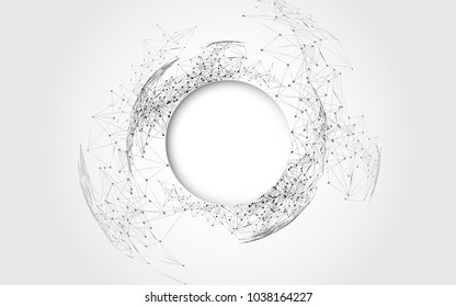 Grey white Abstract technology background with various technology elements