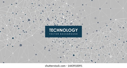 Grey white Abstract technology background with various technology elements Hi-tech communication concept innovation background