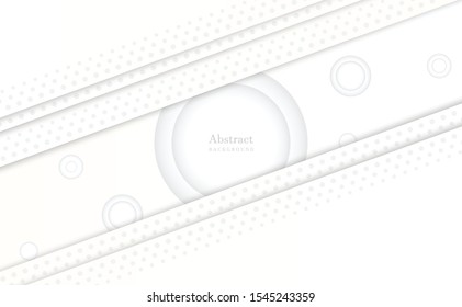 Grey white Abstract technology background with various technology elements Hi-tech communication concept innovation background Circle empty space for your text