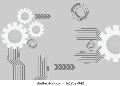 Grey white Abstract technology background 