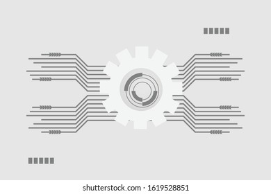 Grey white Abstract technology background 