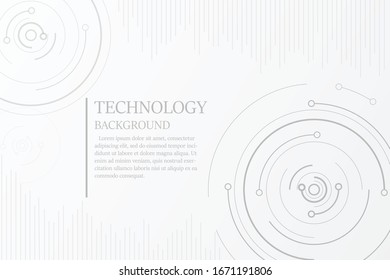 Grey and white abstract technology background with various technology elements. - communication concept innovation with empty space for your text.