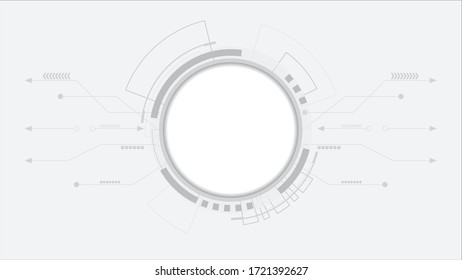 Color blanco gris de la tecnología abstracta, gráfico de negocios. Antecedentes de innovación en concepto de comunicación de alta tecnología, fondo blanco de la línea blanca de la ciencia y la tecnología