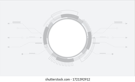 Grey white Abstract technology background, business graphic. Hi-tech communication concept innovation background,science and technology digital line white background