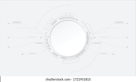 Grey white Abstract technology background, business graphic ,Hi-tech communication concept innovation background,science and technology digital line white background