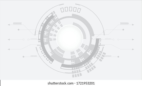 Grey white Abstract technology background, business graphic ,Hi-tech communication concept innovation background,science and technology digital line white background