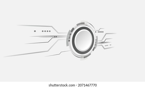 Grey white Abstract technology background with various technology, Vector illustration.