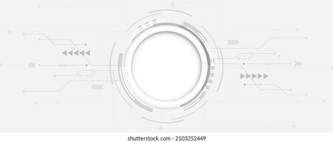 Fondo de tecnología Gray white Resumen, Hi tech digital connect, comunicación, concepto de alta tecnología, ciencia, tecnología de fondo