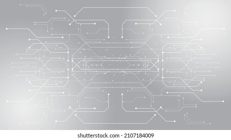 Grey white Abstract technology background, Hi tech digital connect, communication, high technology concept, science, technology background