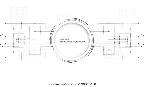 Grey white Abstract technology background, Hi tech digital connect, communication, high technology concept, science, technology background