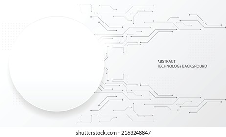 Grey white Abstract technology background, Hi tech digital connect, communication, high technology concept